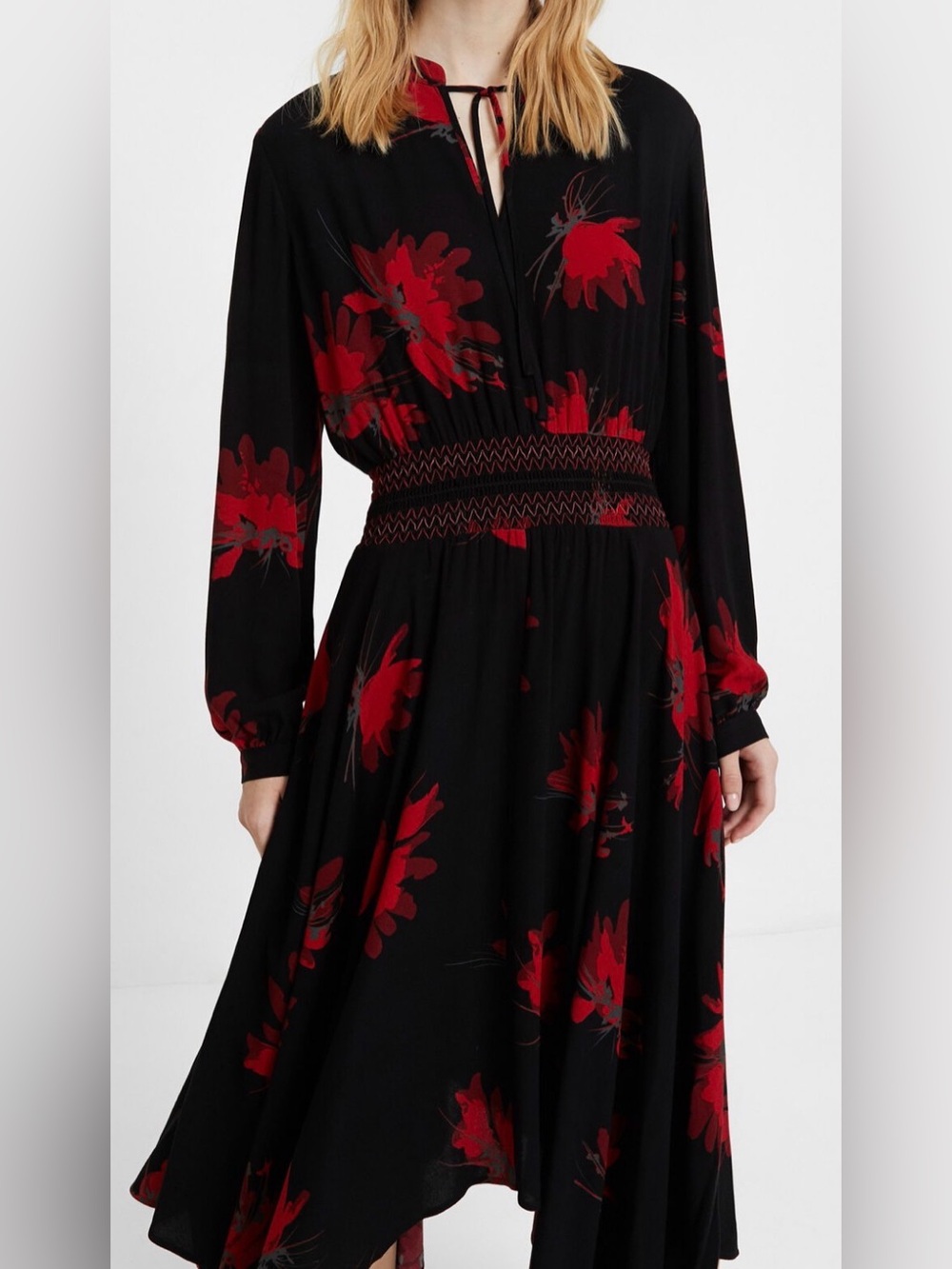 Desigual Long Sleeve Flared Dress